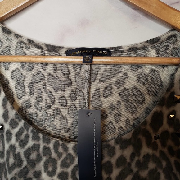 ADRIENNE VITTADINI leopard fleece pullover sweater 3X - Picture 4 of 9